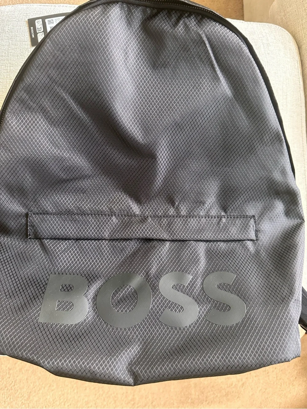 Boss Black Men’s Logo Backpack with Subtle Texture